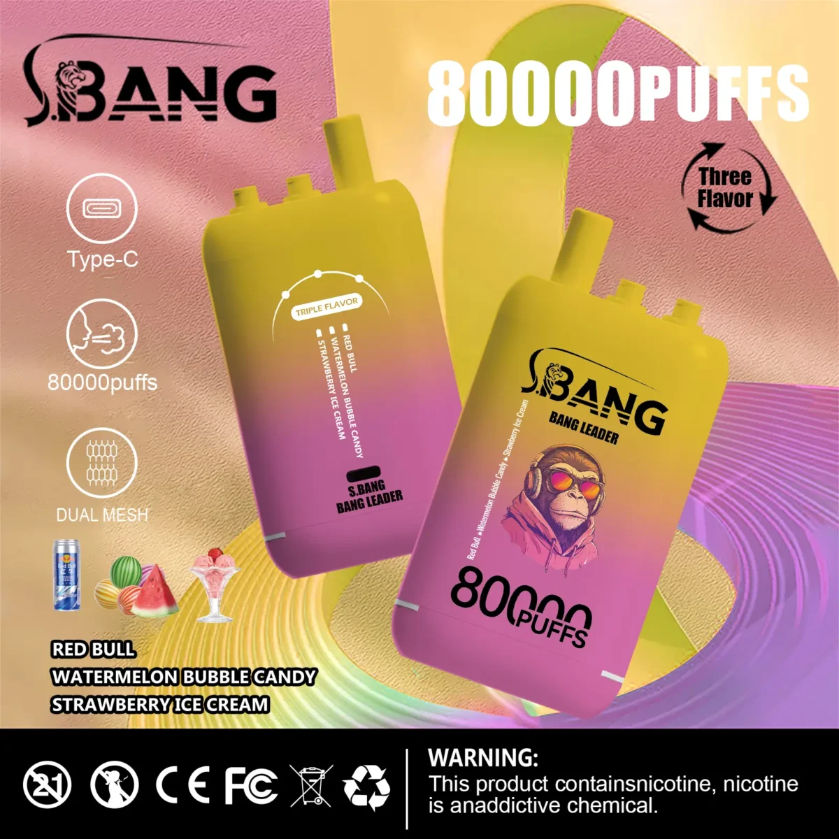 Bang Leader 80K PUFFS 3in1