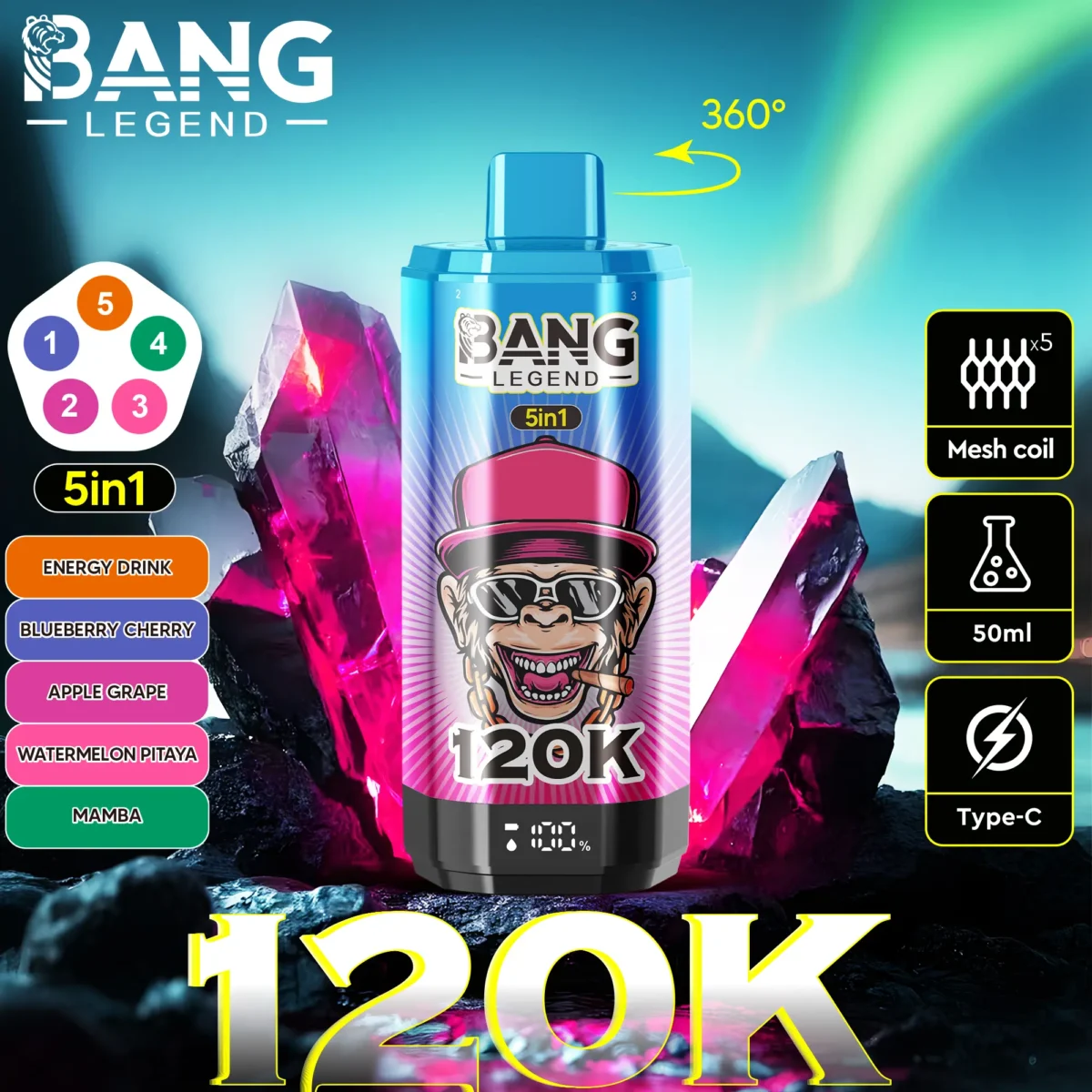 Bang Legend 120K 5in1 - Image 3
