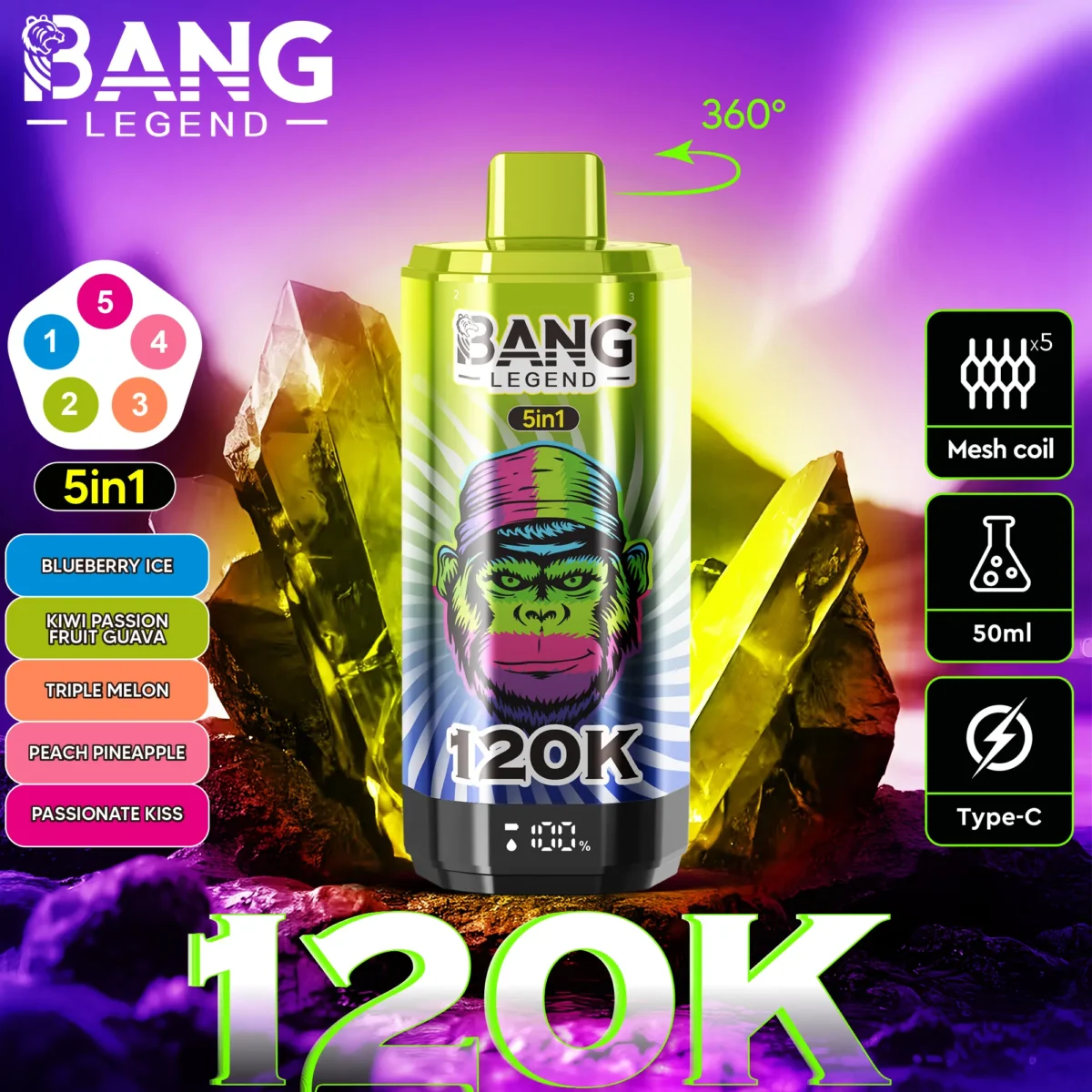 Bang Legend 120K 5in1 - Image 2